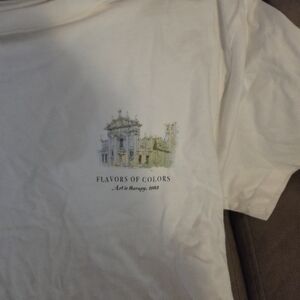 Cream Short Sleeve Tee "Flavors Of Colors"